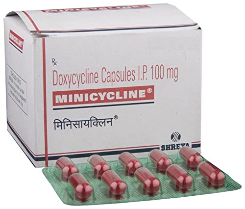 Minicycline Capsule 100mg Doxycycline (Pack of 30 Tablets)